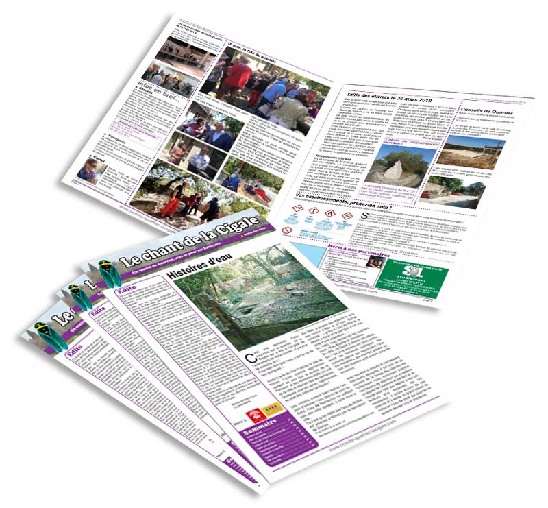 Feuilles d'information mises en page