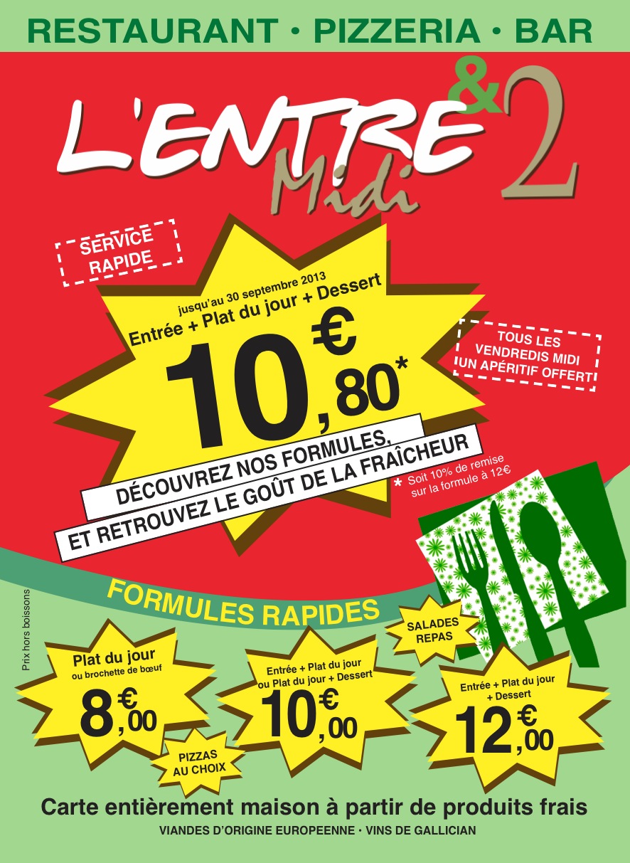 Flyer promotionnel pour un restaurant